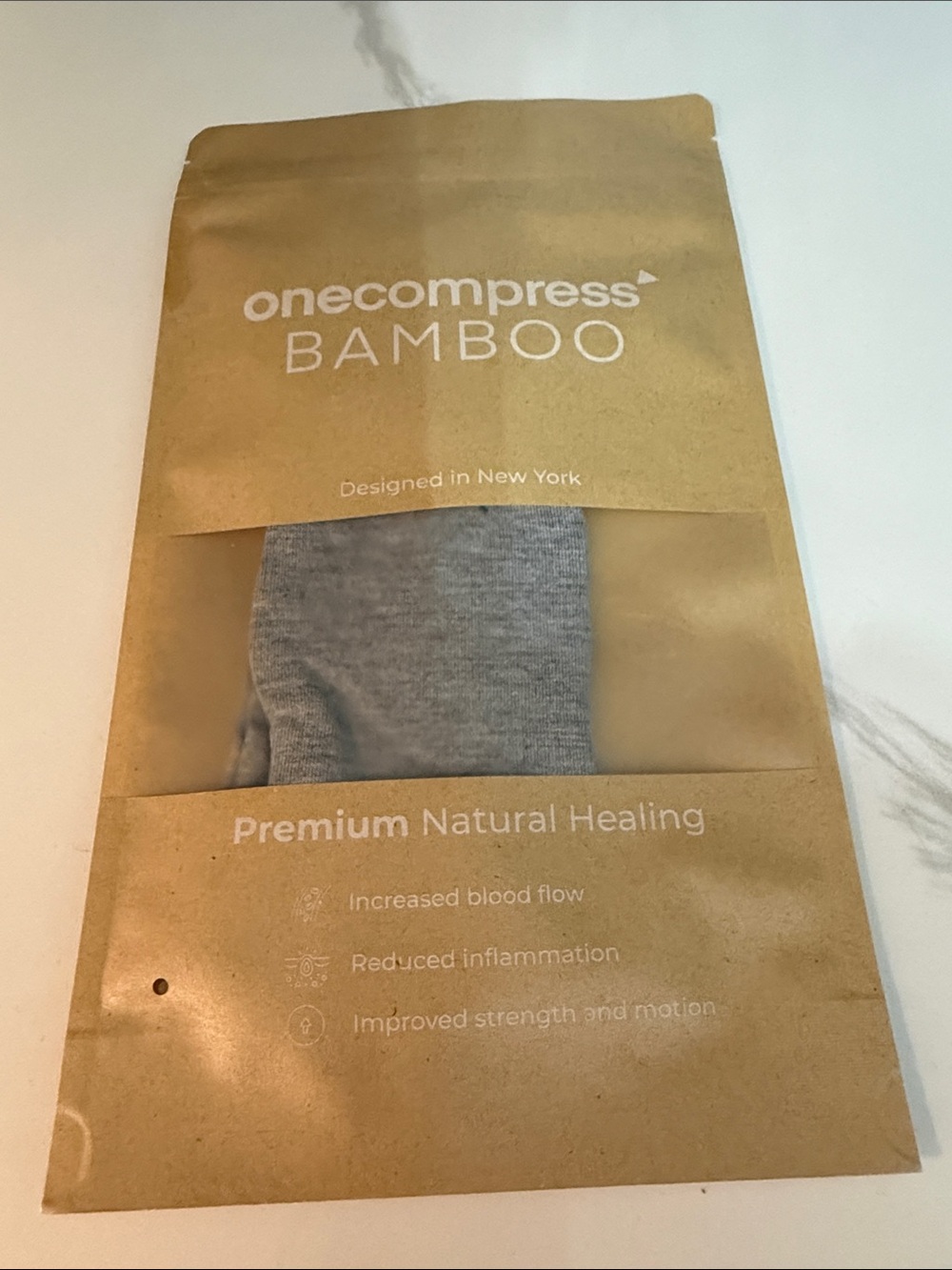 OneCompress Bamboo Gray Compression Gloves Medium NEW